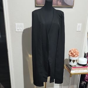 Source Unknown Elegant Black Cape Jacket